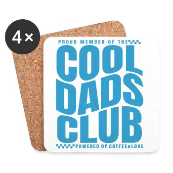 Cool Dads Club - Dad Father's Day Gift - Coasters (set of 4) - white - Front
