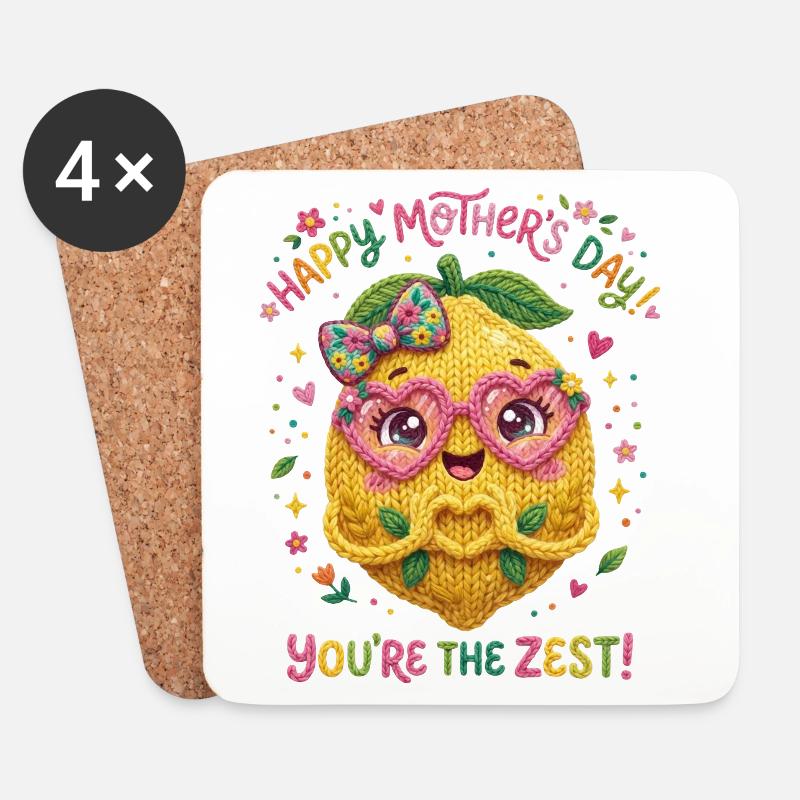 Muttertag - Happy Mother's Day You're the zest - Untersetzer (4er-Set) - Weiß