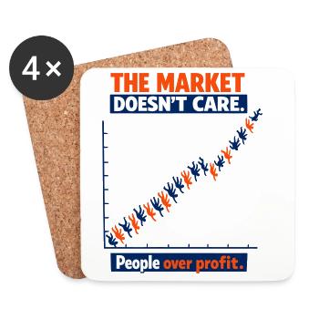 People Before Profit Graphic - Coasters (set of 4) - white - Front