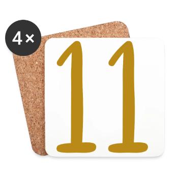 11 - Untersetzer (4er-Set) - Weiß - Vorne