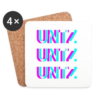 UNTZ Festival Rave Techno Design - Dessous de verre (lot de 4) - blanc - Devant