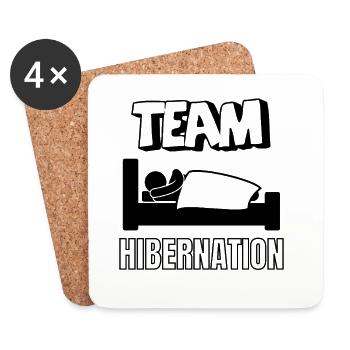 Team hibernation - Coasters (set of 4) - white - Front