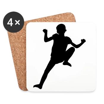 Spider Climber Boy – Aventure d’escalade - Dessous de verre (lot de 4) - blanc - Devant