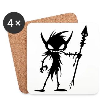 Goblin Orc - Coasters (set of 4) - white - Front