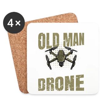 Drone Drones Pilot Drone Quadcopter Gift - Coasters (set of 4) - white - Front