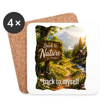Back to Nature to Myself - Coasters (set of 4) - white - Front