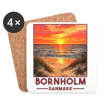 Ostsee Sonenuntergang Bornholm - Untersetzer (4er-Set) - Weiß - Vorne