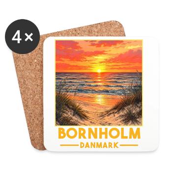 Ostsee Sonenuntergang Bornholm - Untersetzer (4er-Set) - Weiß - Vorne