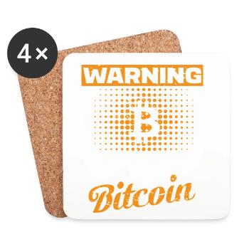 Crypto Investing Bitcoin Trader Chart - Coasters (set of 4) - white - Front