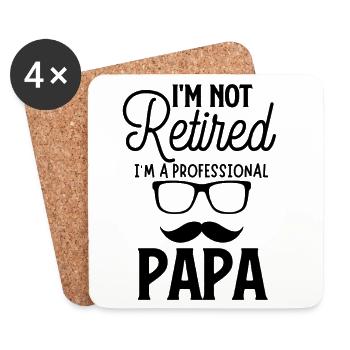 Papa - Coasters (set of 4) - white - Front