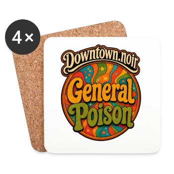 Downtown Noir General Poison Psychedelic - Untersetzer (4er-Set) - Weiß - Vorne