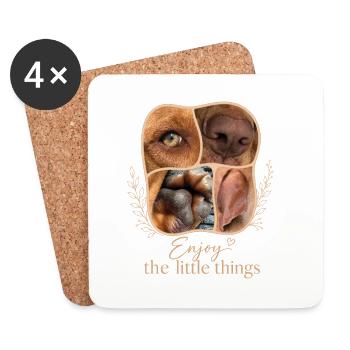 Viel Spaß mit der Vizsla Vizsla Dog Collage - Untersetzer (4er-Set) - Weiß - Vorne
