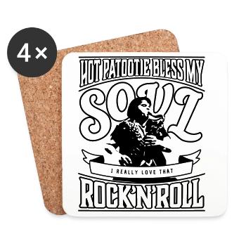 Hot Patootie Bless My Soul I Really Love RocknRoll - Coasters (set of 4) - white - Front