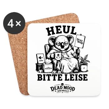 Nicht jedes Problem braucht ein Publikum. - Untersetzer (4er-Set) - Weiß - Vorne