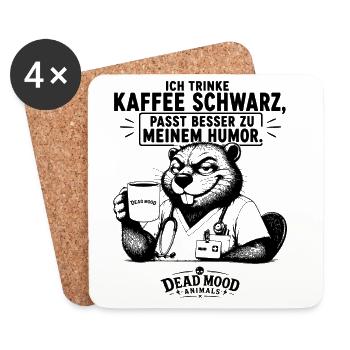 Lustiges Krankenschwester & Pfleger Geschenk - Untersetzer (4er-Set) - Weiß - Vorne