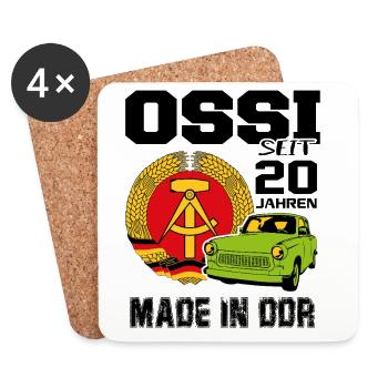 Geburtstag DDR Ossi Ost Produkt 20 Jahre - Untersetzer (4er-Set) - Weiß - Vorne