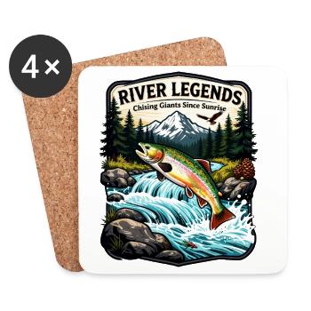 River Legends Sunrise Giants - Coasters (set of 4) - white - Front