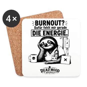 Medizin- und Bürohumor | Sarkasmus Geschenk - Untersetzer (4er-Set) - Weiß - Vorne