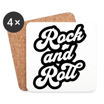 Rock and roll - Dessous de verre (lot de 4) - blanc - Devant