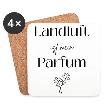 Landluft ist mein Parfum - Untersetzer (4er-Set) - Weiß - Vorne