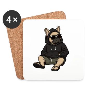 French Bulldog Frenchie Frenchie Owner - Coasters (set of 4) - white - Front
