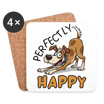 213616058_358910679_Jack_Russell_Perfectly_Happ - Coasters (set of 4) - white - Front