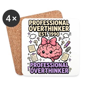 Professional Overthinker Seit 1990 - Untersetzer (4er-Set) - Weiß - Vorne