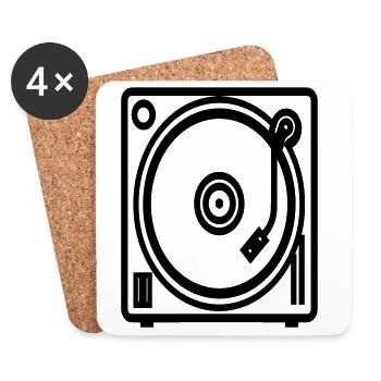 Vinyl - Untersetzer (4er-Set) - Weiß - Vorne
