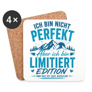 Nicht Perfekt, Aber Limitierte Edition - Untersetzer (4er-Set) - Weiß - Vorne
