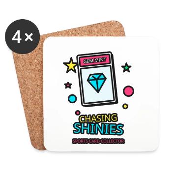 Hunting for Shiny Stones - Sports Card Motif - Coasters (set of 4) - white - Front