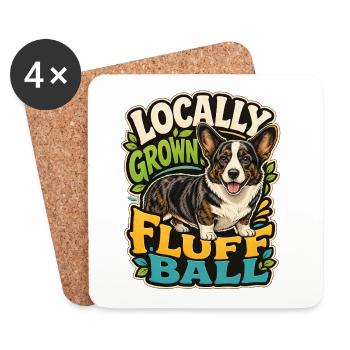 Cardiganwelshcorgi - Untersetzer (4er-Set) - Weiß - Vorne
