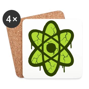 Atom Symbol Graffiti Logo - Coasters (set of 4) - white - Front