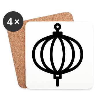 Chinese Lantern - Coasters (set of 4) - white - Front