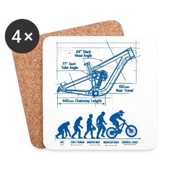 Plan de la MTB Evolution : châssis à suspension intégrale - Dessous de verre (lot de 4) - blanc - Devant