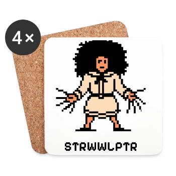 The 8-bit Struwwelpeter - Coasters (set of 4) - white - Front