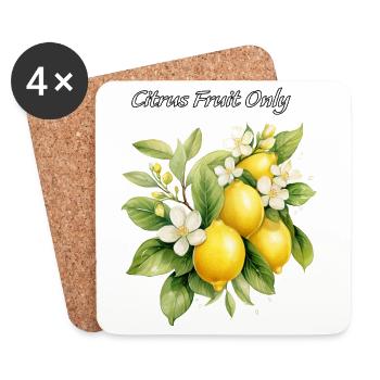 Citrus Fruit Only - Coasters (set of 4) - white - Front