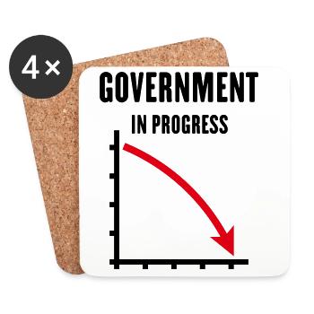 Gouvernement en cours (Politique gouvernementale / POS2C) - Dessous de verre (lot de 4) - blanc - Devant