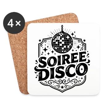 Disco night - Coasters (set of 4) - white - Front