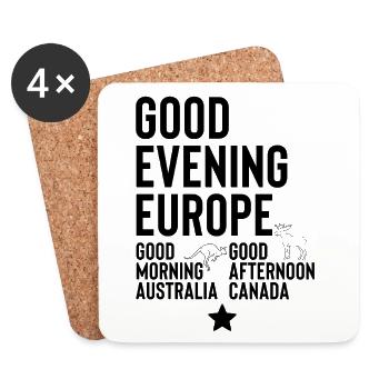 Eurovison  - Coasters (set of 4) - white - Front