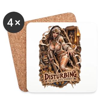 Disturbing the Dead – Mummy Horror - Untersetzer (4er-Set) - Weiß - Vorne