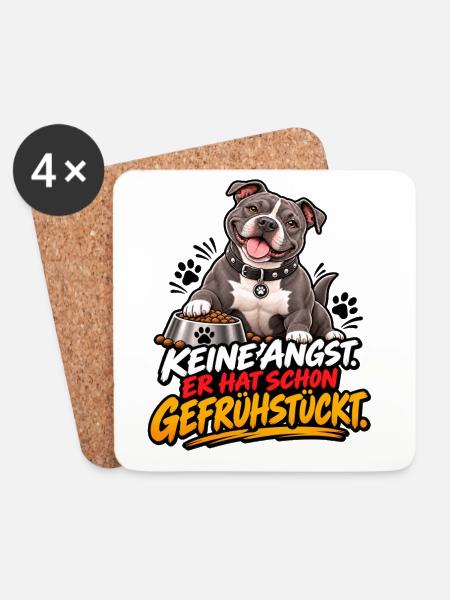 Schon gefrühstückt - Untersetzer (4er-Set) - Weiß