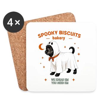 Ghost Pup Bäckerei-Tee - Untersetzer (4er-Set) - Weiß - Vorne