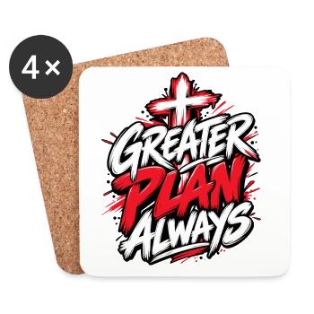 Greater Plan Always Cross Design - Untersetzer (4er-Set) - Weiß - Vorne