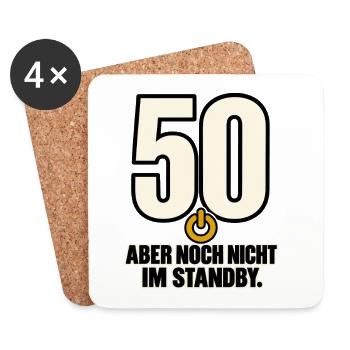 50, aber noch nicht im Standby - Untersetzer (4er-Set) - Weiß - Vorne