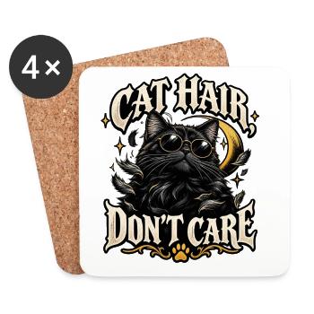 Chic Cat Attitude Katzengold - Untersetzer (4er-Set) - Weiß - Vorne