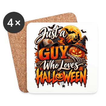 Just a Guy Who Loves Halloween - Untersetzer (4er-Set) - Weiß - Vorne