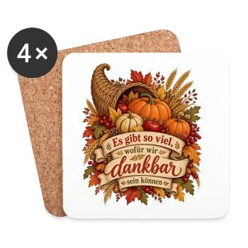 So viel, wofür wir dankbar sein können - Untersetzer (4er-Set) - Weiß - Vorne