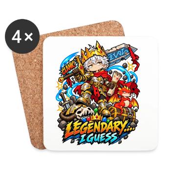 Epische Fantasy× Sarkasmus und Ironie - Untersetzer (4er-Set) - Weiß - Vorne