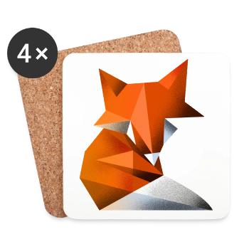 Fuchs - Untersetzer (4er-Set) - Weiß - Vorne