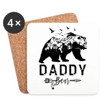 Daddy Bear - Coasters (set of 4) - white - Front